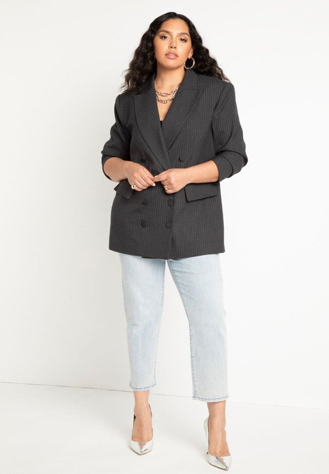 Menswear Pinstripe Blazer, , alternate image number null