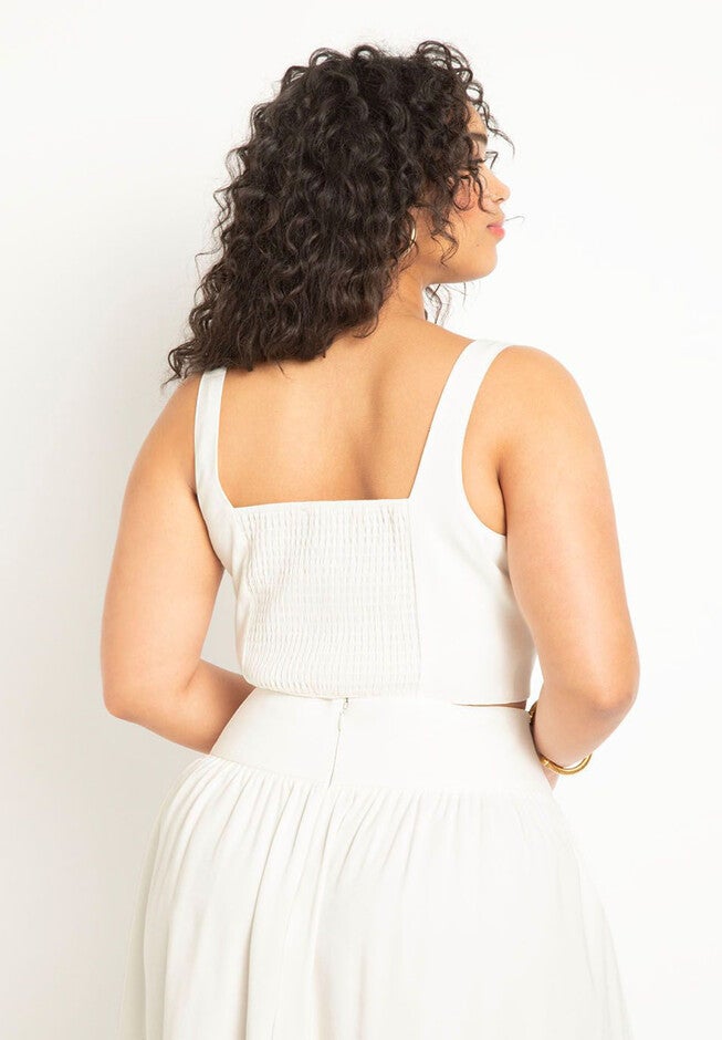 Lace Up Cropped Tank, , alternate image number null