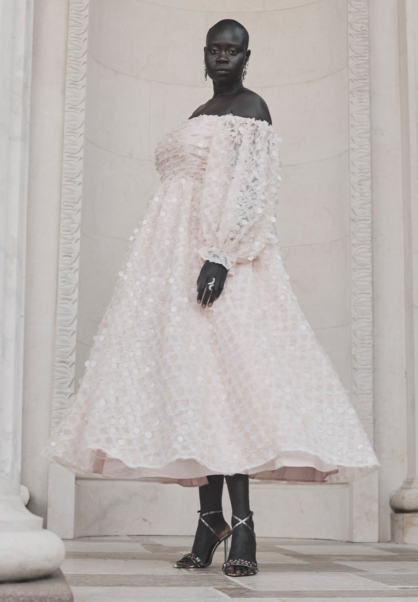 Celestial Dress with 3D Pailette Sequins, Crystal Pink | ELOQUII