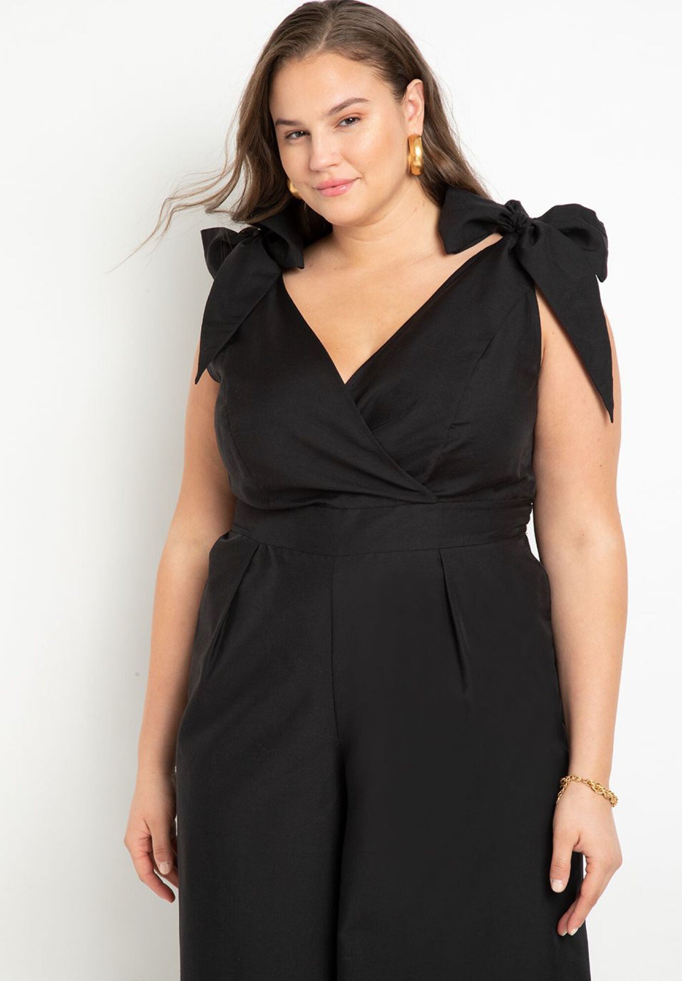 Tie Strap Wide Leg Jumpsuit Eloquii