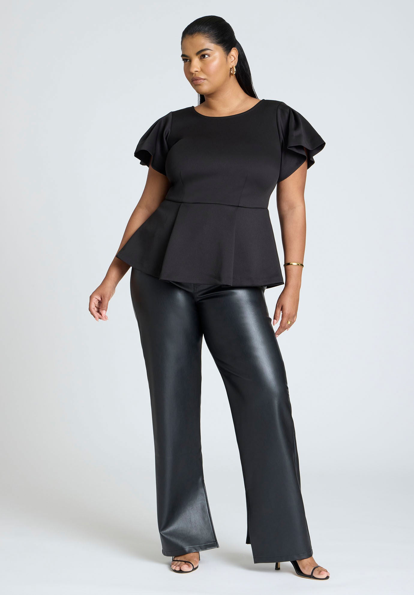 Flare Sleeve Peplum Top | Eloquii