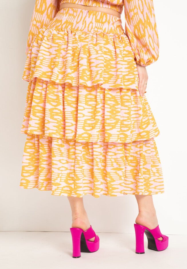 Organdy Tiered Skirt, , alternate image number null