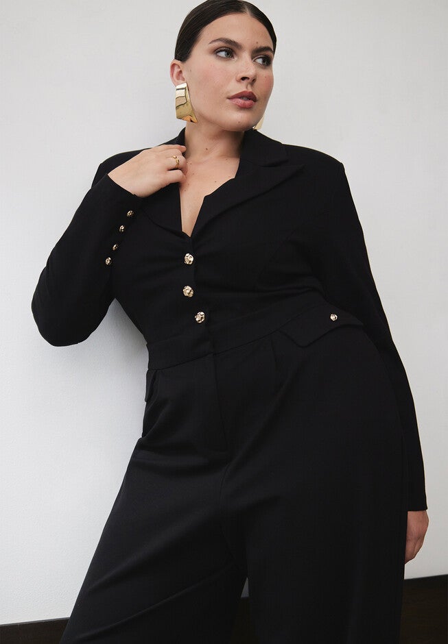 Suit-Styled Jumpsuit, , alternate image number null