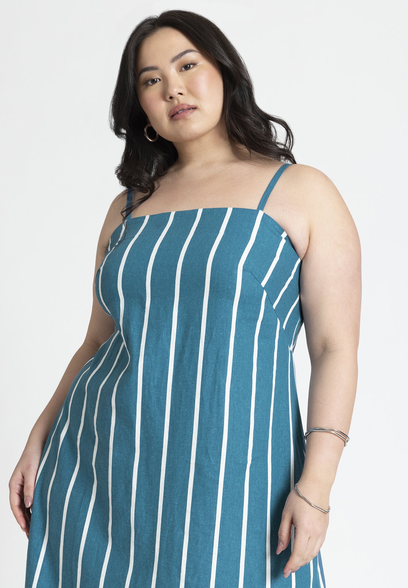 Robe Midi Joie En Lin à Rayures - Couleur Crème, Taille XS - Neuf Avec étiquettes