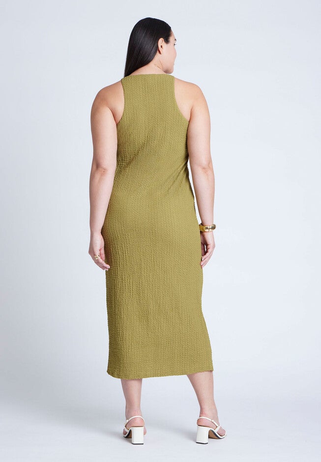 Texture Knit Dress, GREEN, on-hover image number null