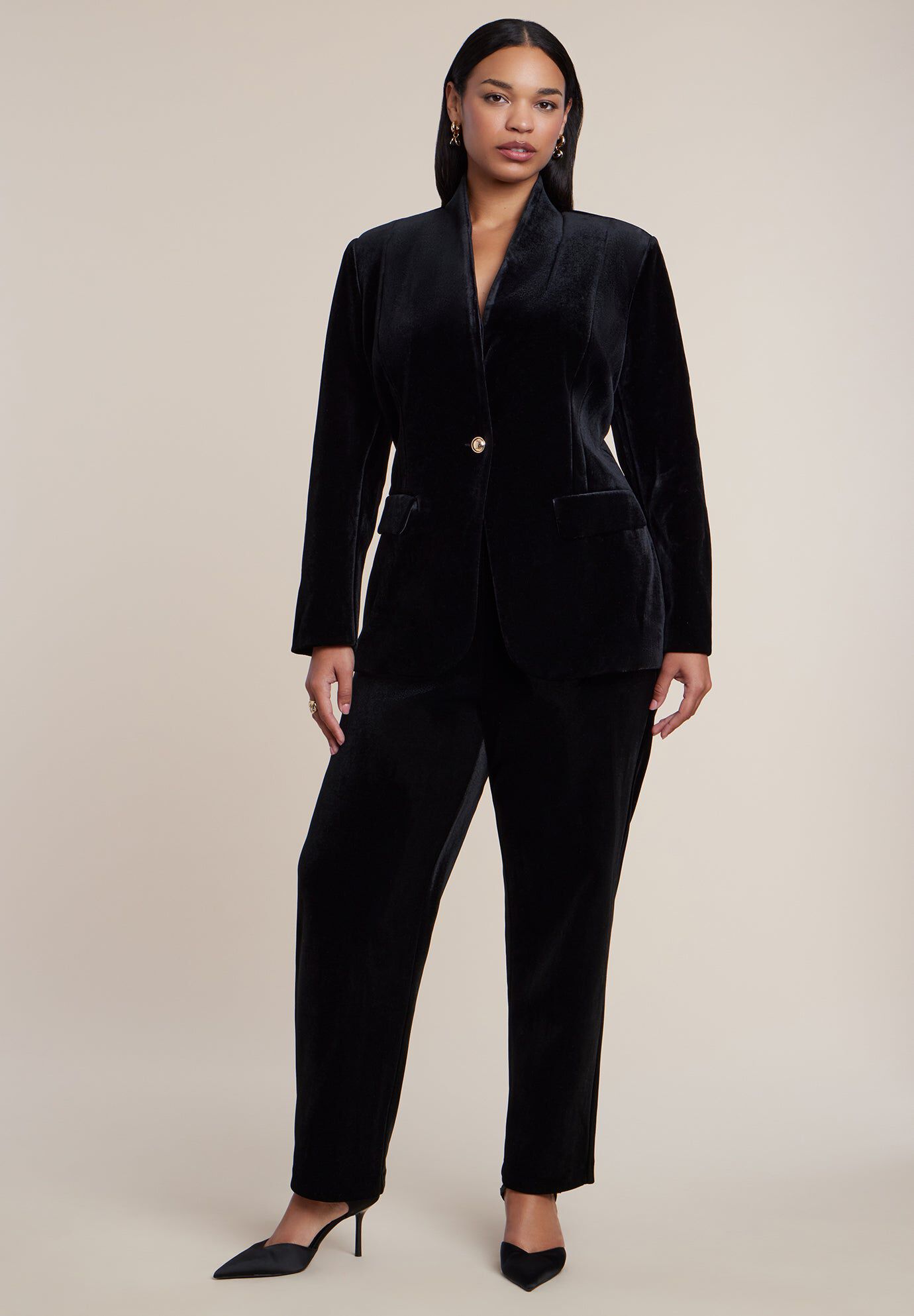 Velvet Slim Straight-Leg Pant