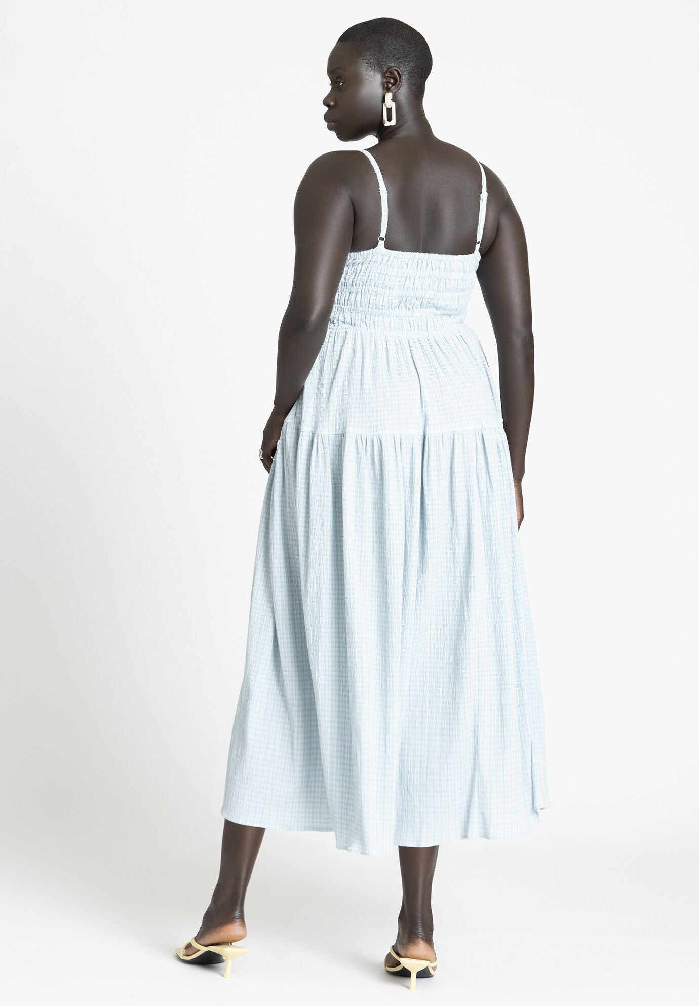 Smocked Stripe Maxi Dress