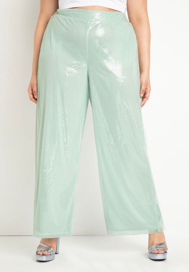 Wide Leg Sequin Pant, , on-hover image number null