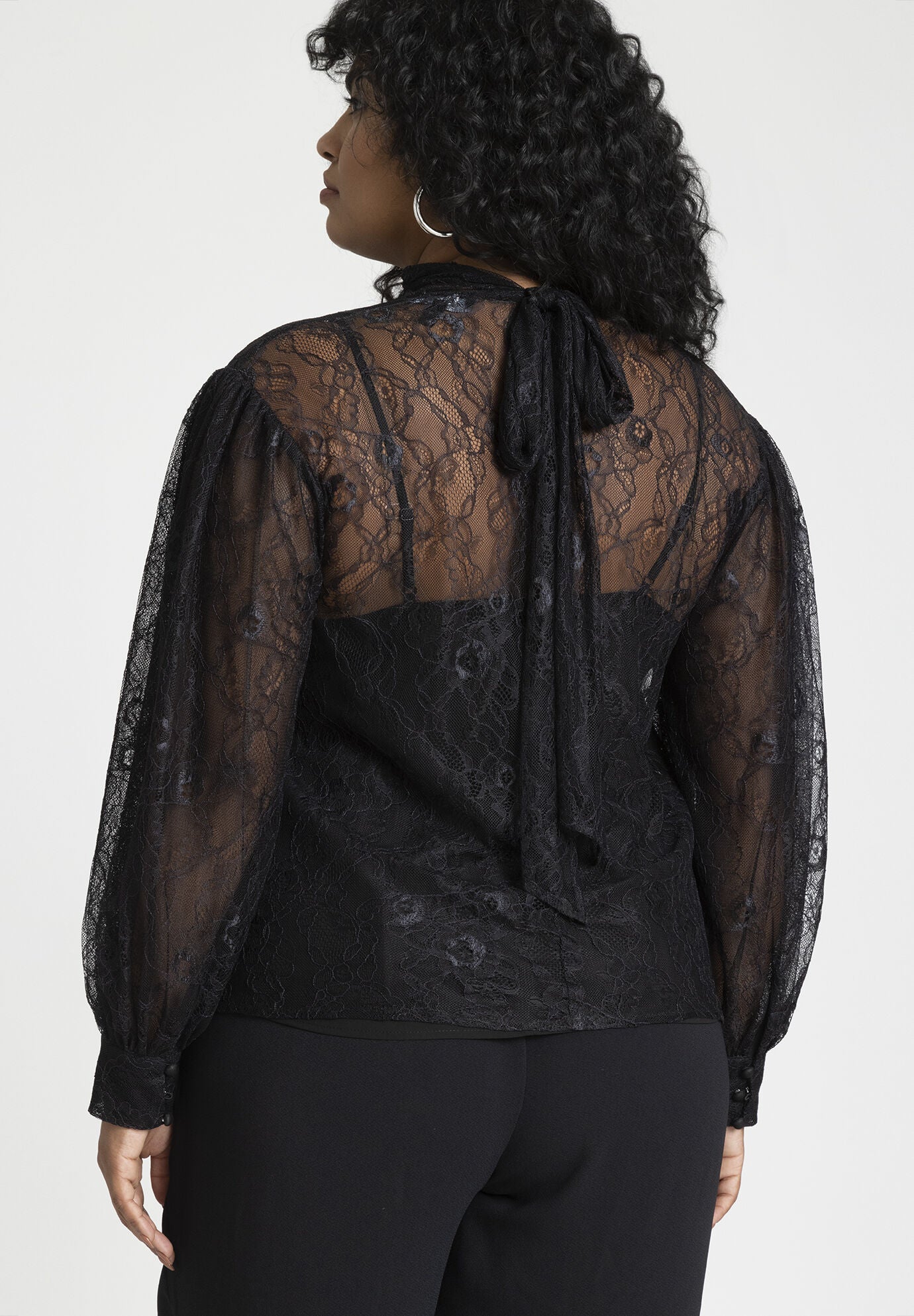 Lace Mock Neck Top Eloquii