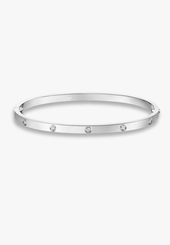 Rhea Silver Cuff Bracelet, SILVER, hi-res image number 0