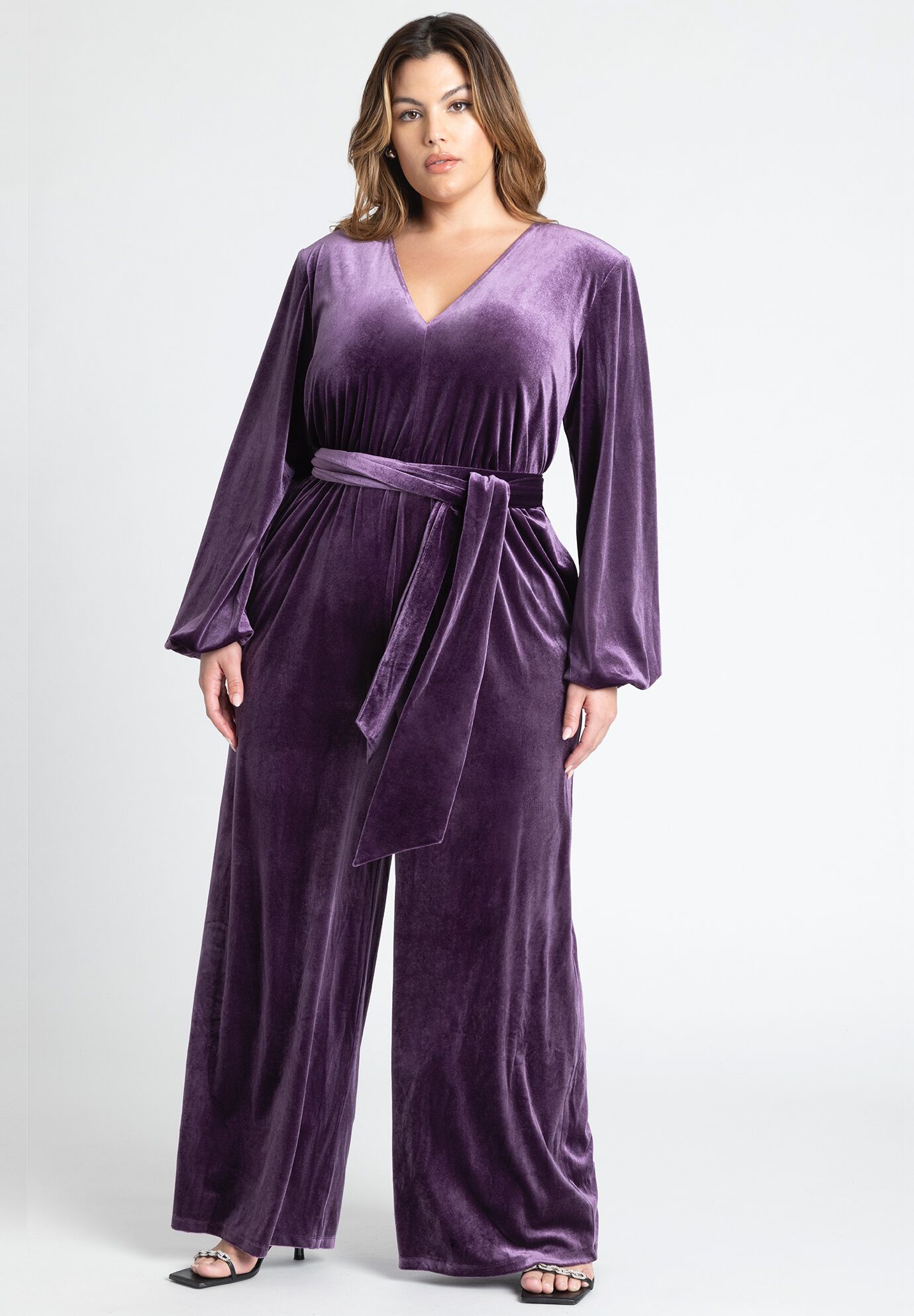Velvet Wide Leg Jumpsuit