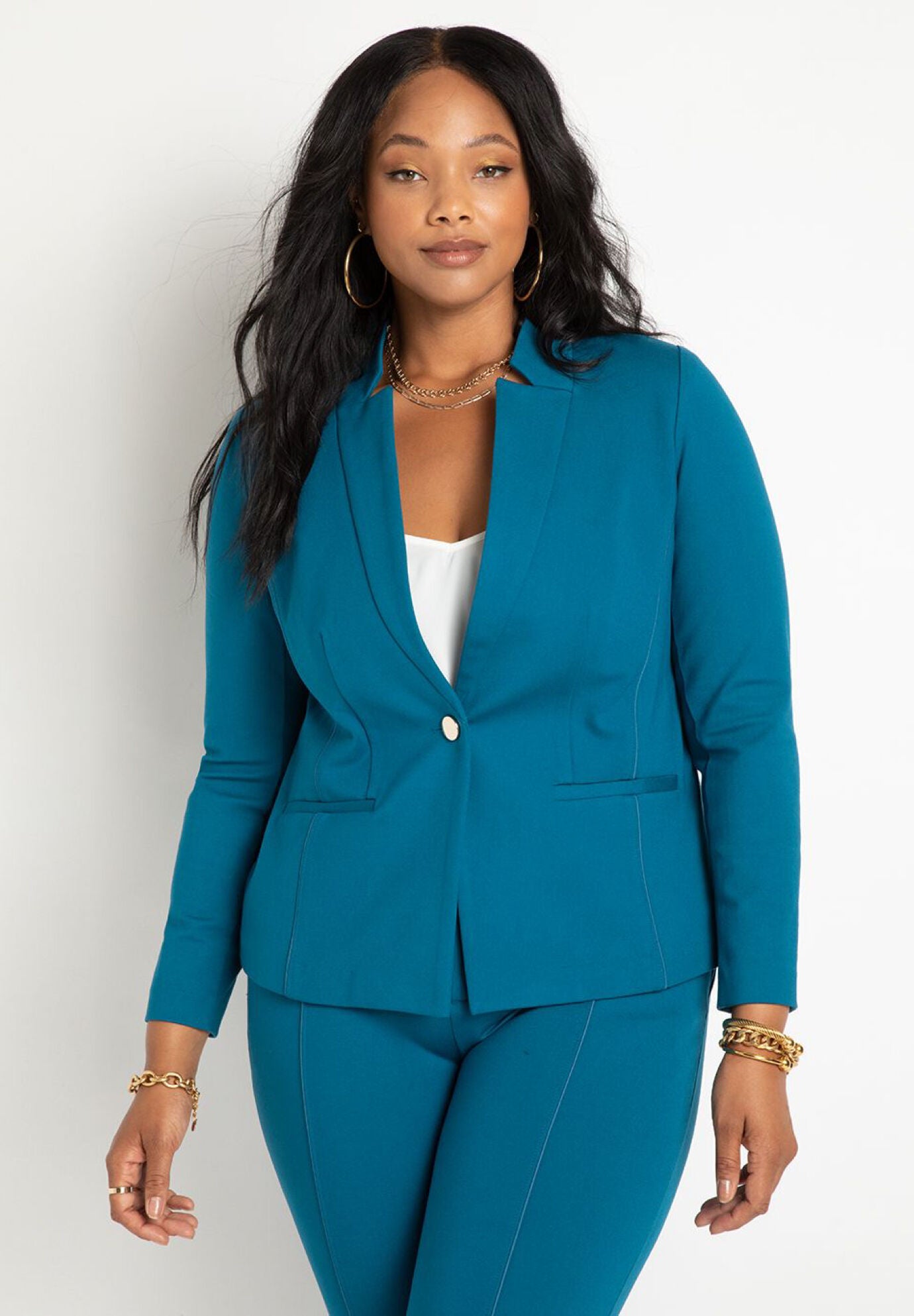 Womens plus blazer jacket cheap