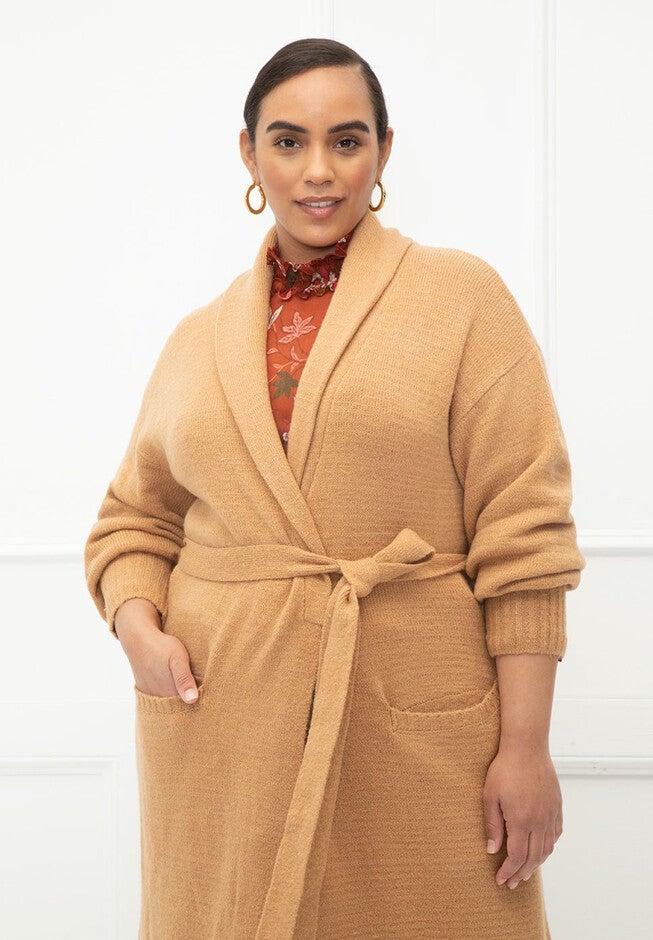 ELOQUII Elements Robe Sweater Jacket, , on-hover image number null