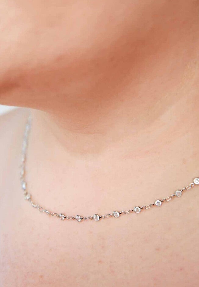 Chloe Silver Necklace, SILVER, alternate image number null