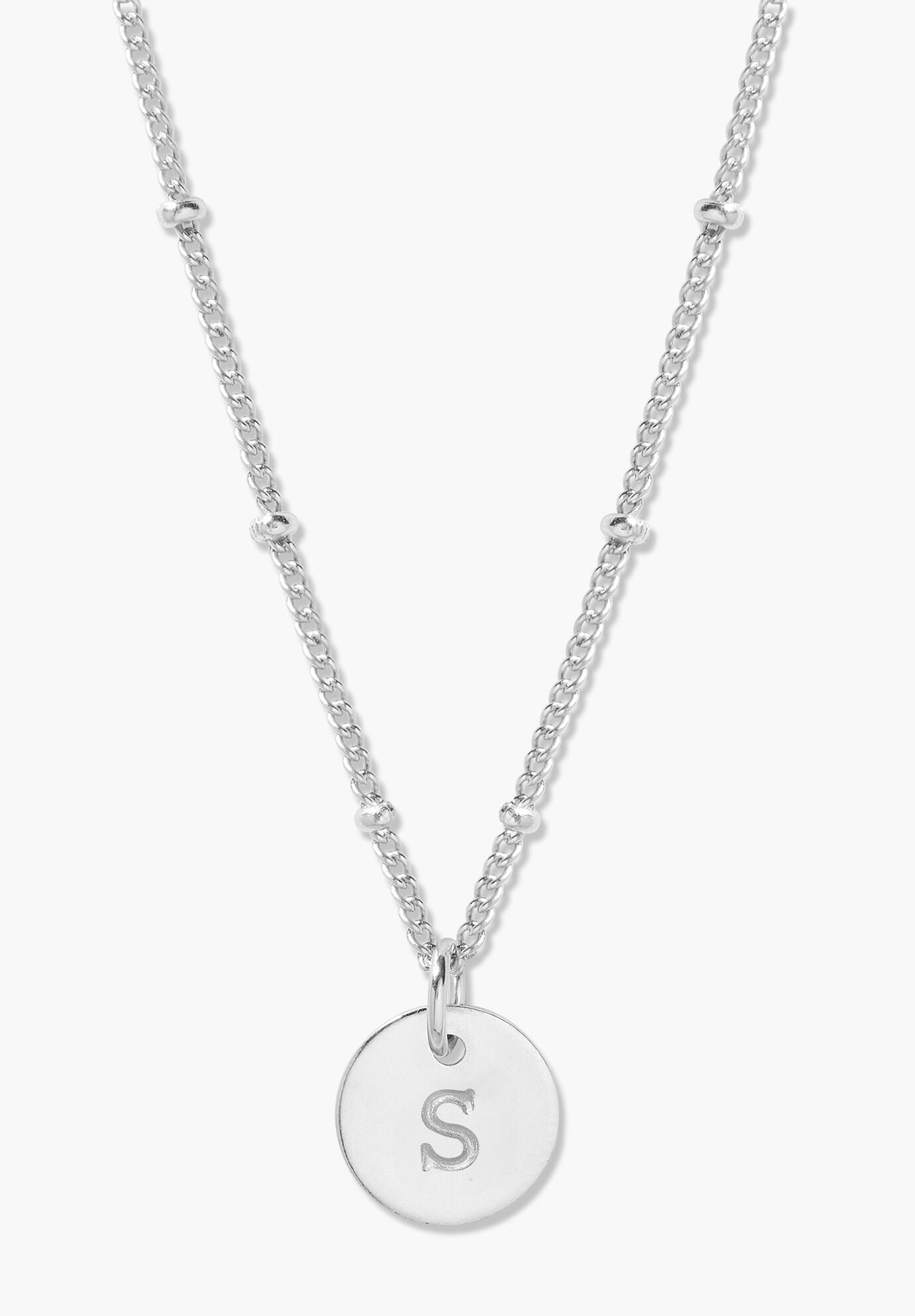 Madeline Silver Initial Pendant