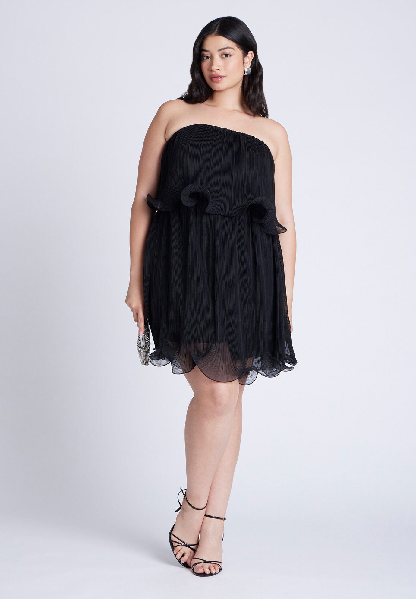 Ruffled Hem Sleeveless Mini Dress