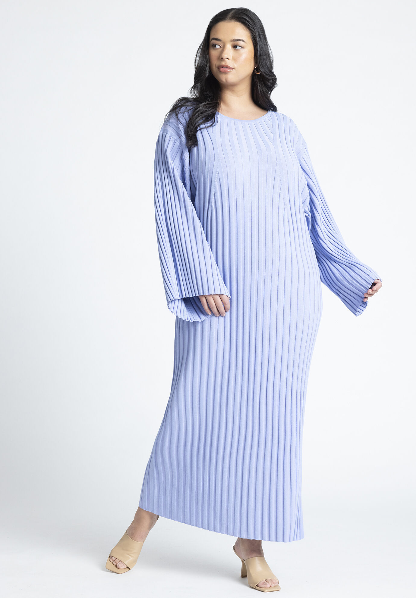 Women Wide Sleeve Maxi Sweater Dress By ( Size 18/20 )
