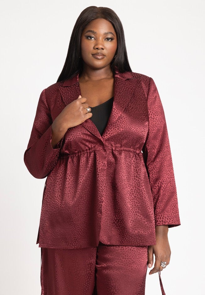 Blazer With Long Ties, DARK GRAPE, hi-res image number null