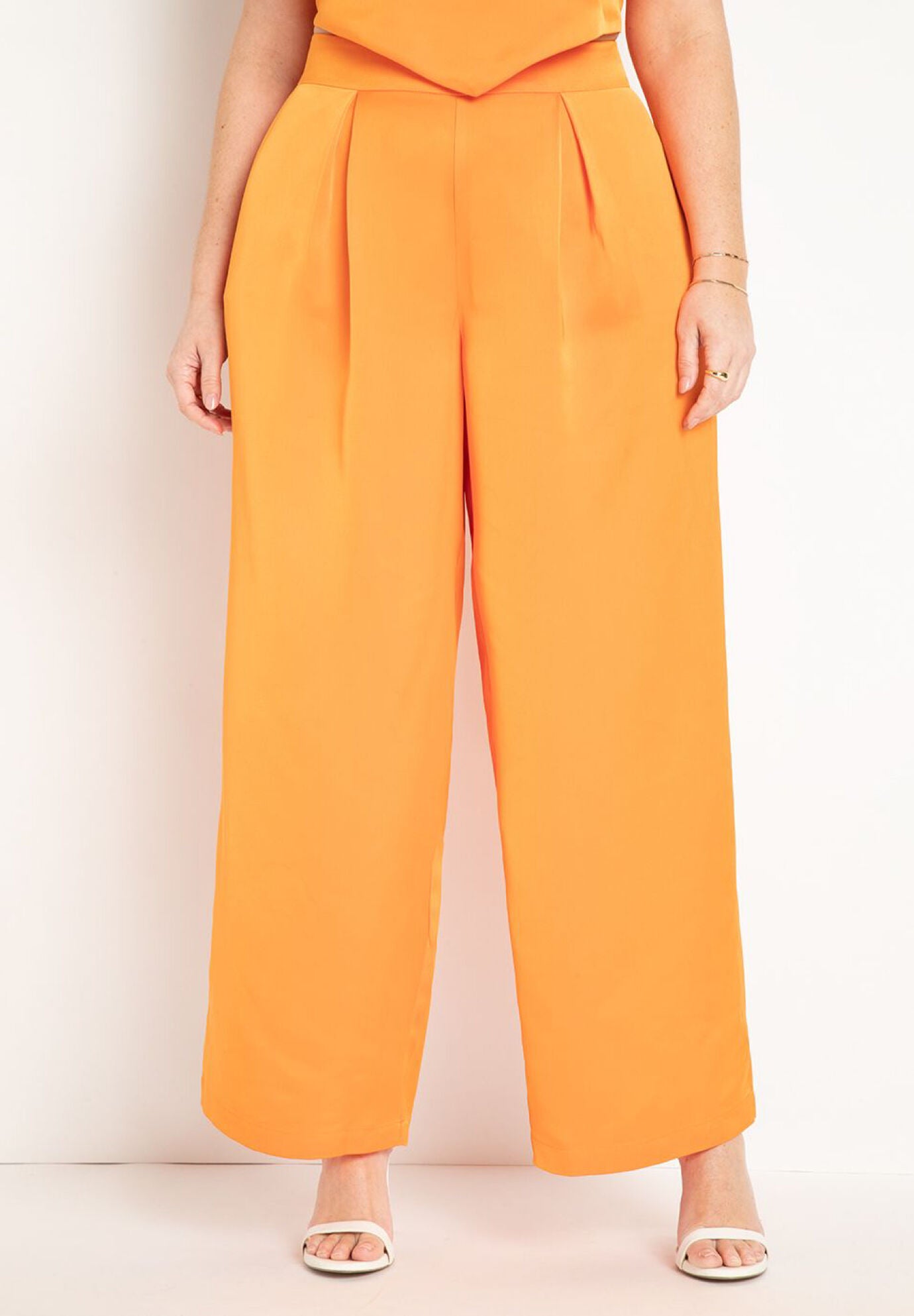 Wide leg discount orange trousers