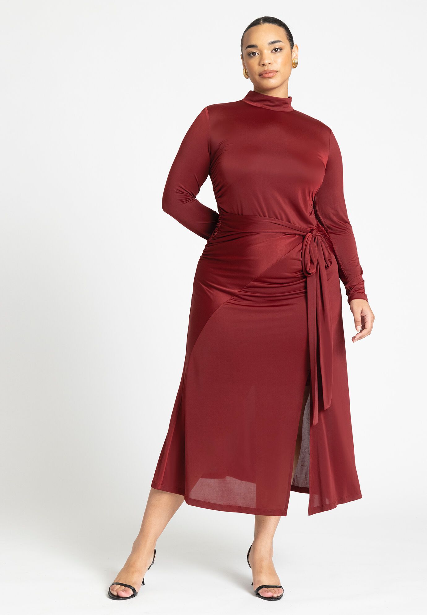 Plus Size Fitted Midi Dress