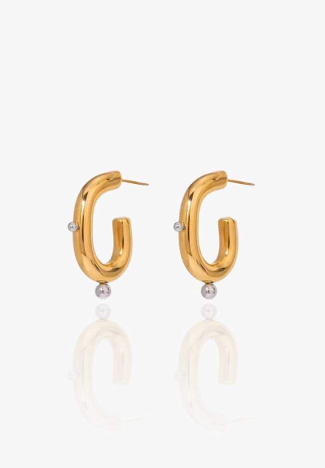 Aimee Earrings, GOLD AND SILVER, hi-res image number null