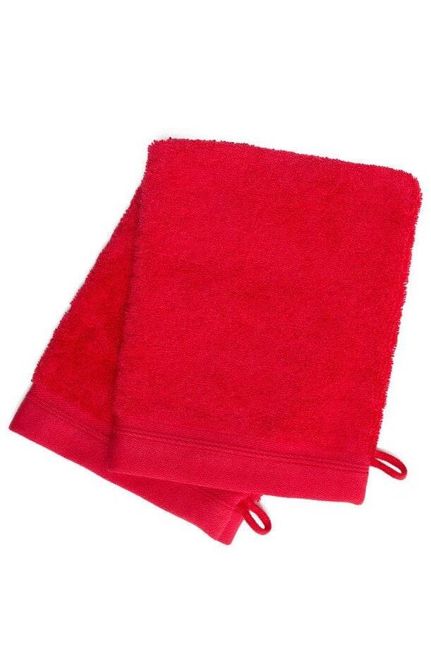 French-Style Bath Mitt 2-Pack, RED, hi-res image number 0