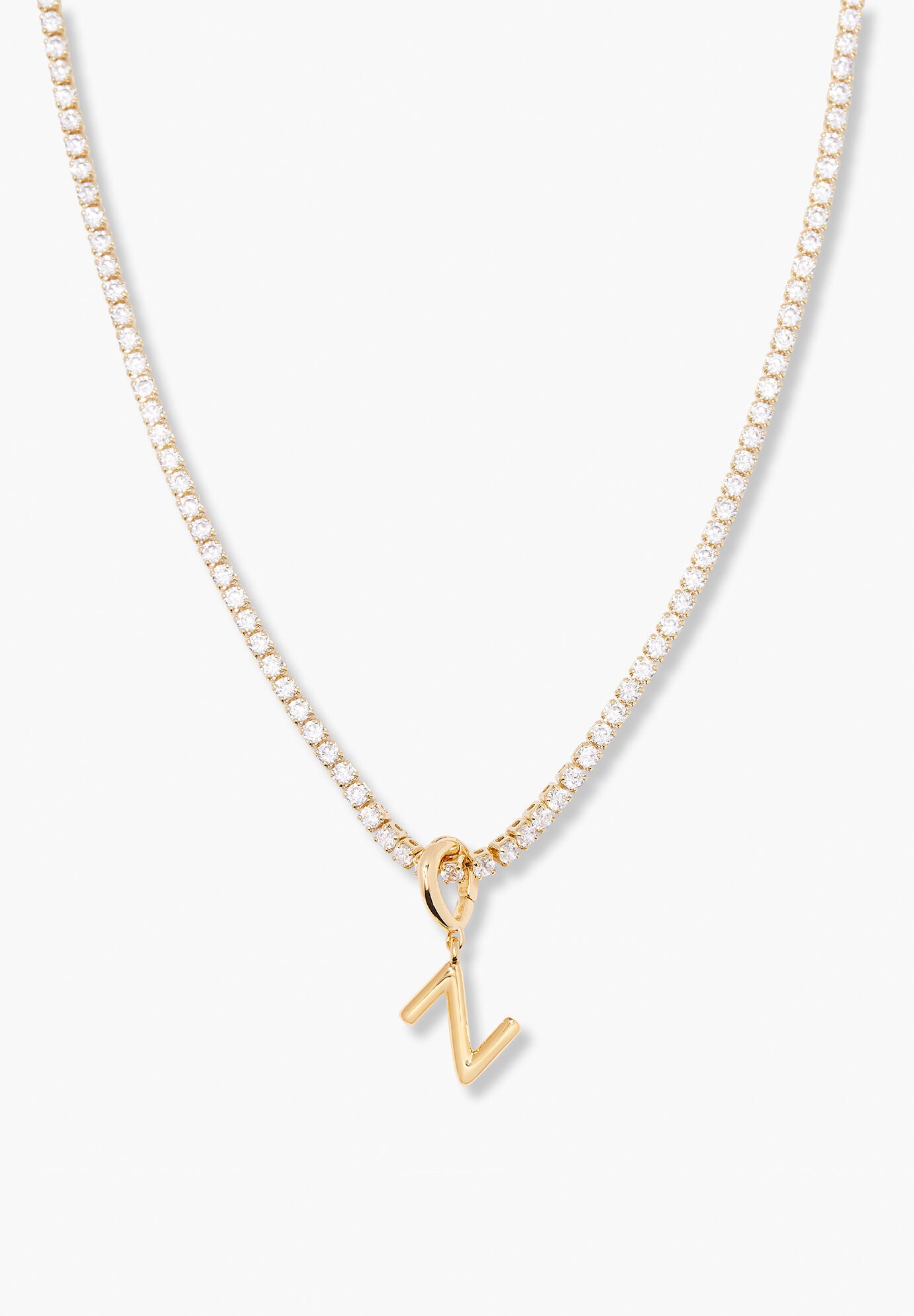 Isabella Mini Tennis Initial Necklace, Z, hi-res image number 0