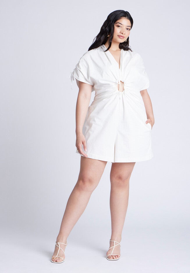 Poplin Romper, JET STREAM, on-hover image number null