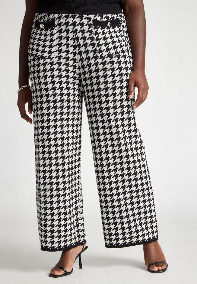 Knit Tweed Wide Leg Pant, , alternate image number null