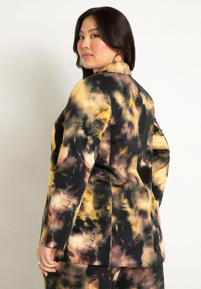 Single Breasted Printed Blazer, , on-hover image number null
