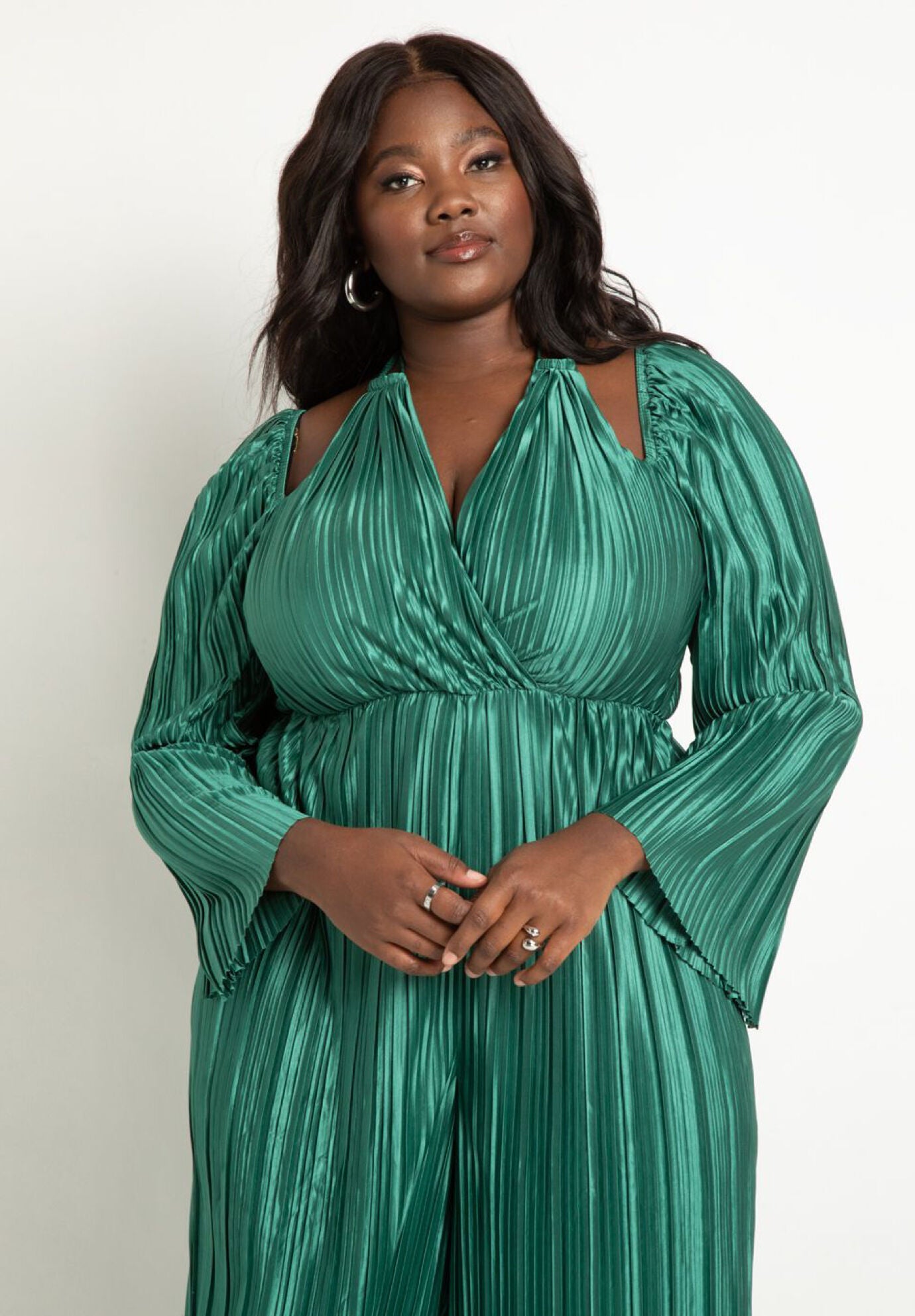 Plisse jumpsuit plus size sale