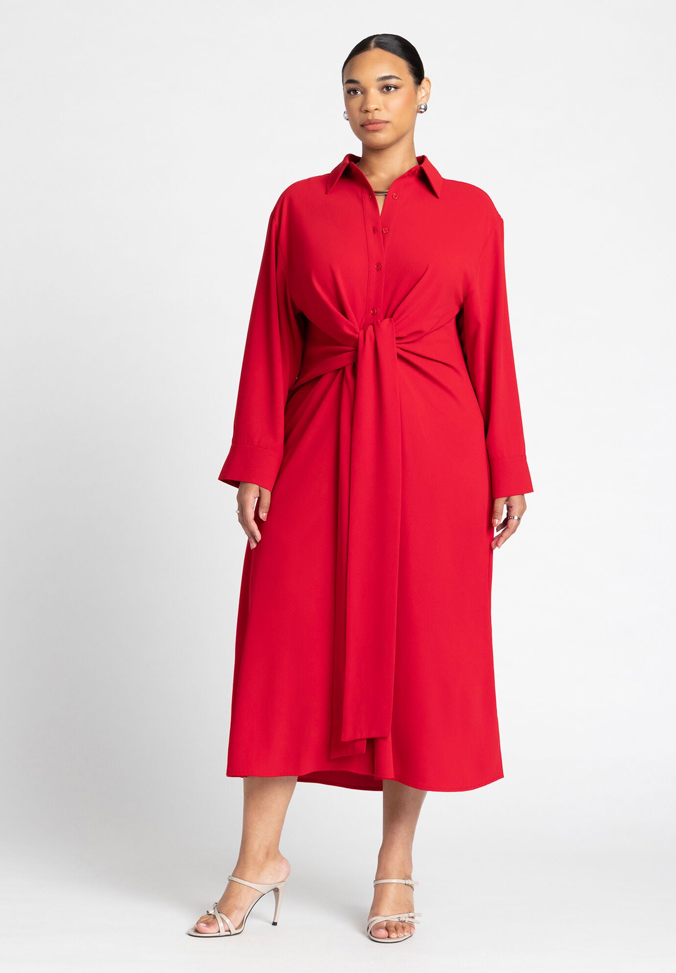 Tie front jersey dress outlet