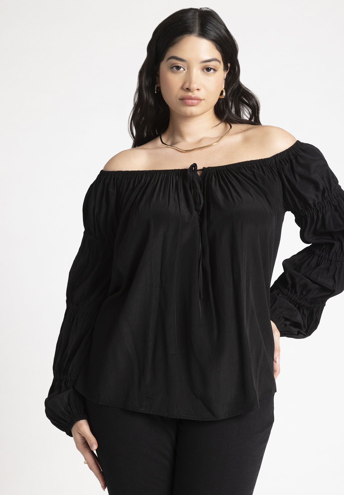 Women Off The Shoulder Detail Blouse By ( Size 24 )