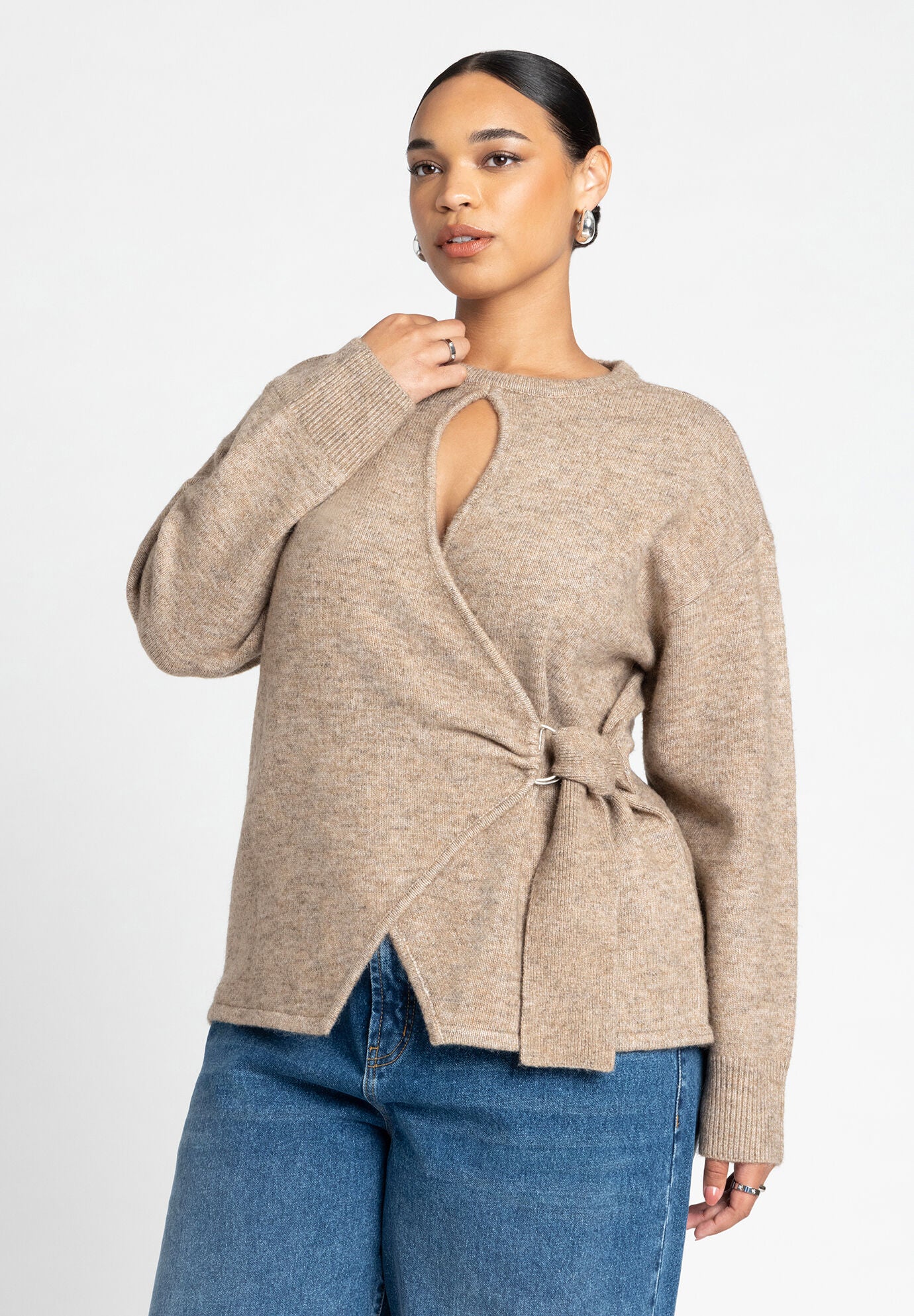 Wool Belted sharky Sweater