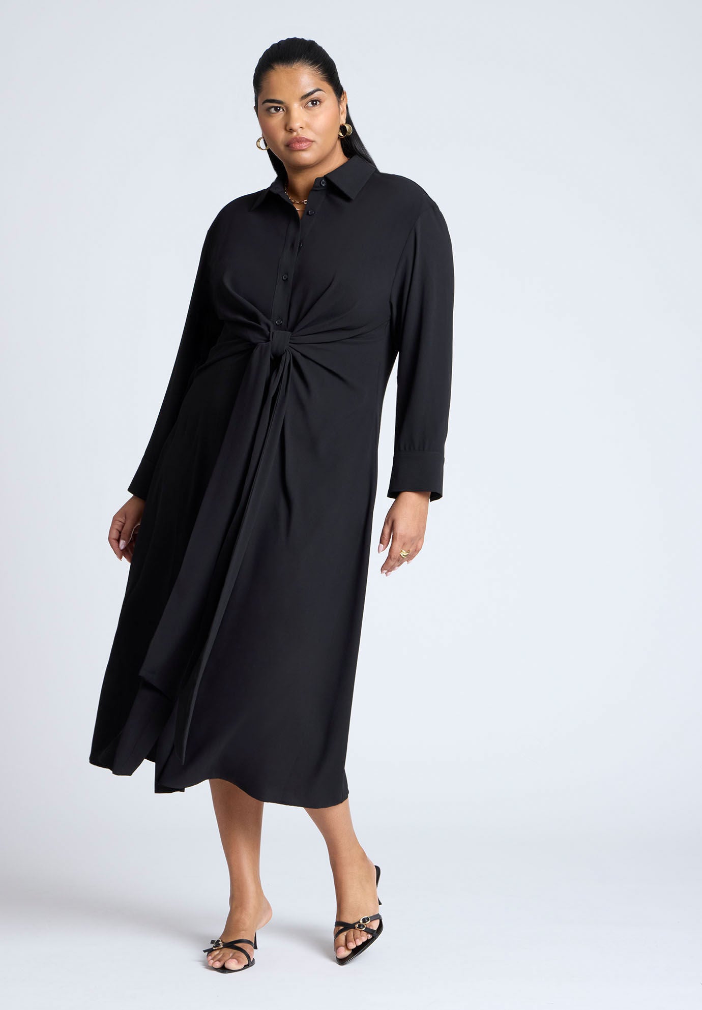 Shop Tie Front Shirt Dress