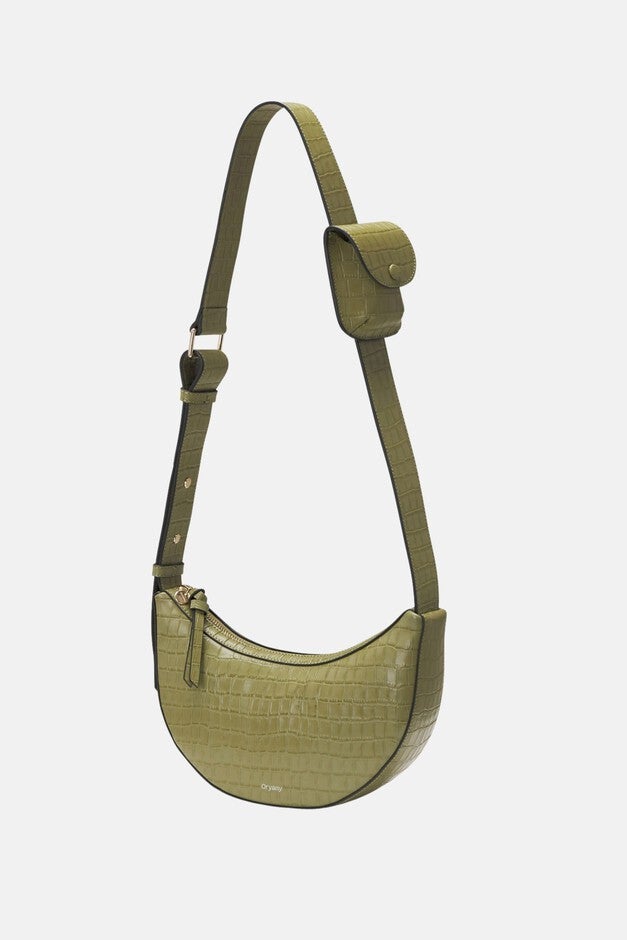 Rookie Croco Crossbody Medium, LEAF OLIVE, alternate image number 3