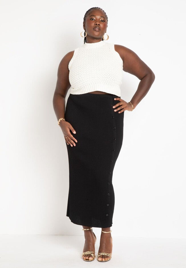 Cropped Knitted Tank, , alternate image number null