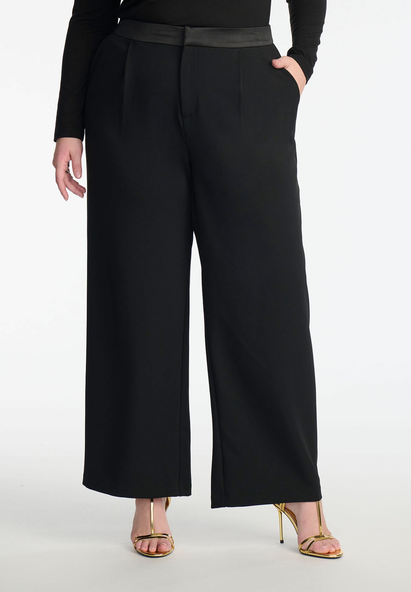 ELOQUII x kate spade new york Tailored Wide Leg Trouser Eloquii