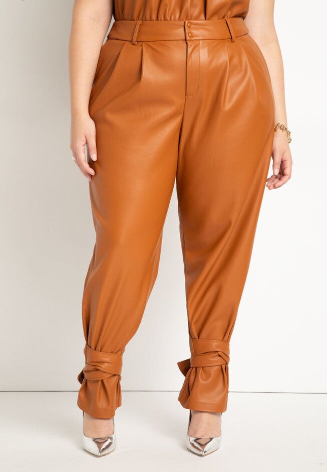 Pleated Taper Pant with Tie Hem, , on-hover image number null