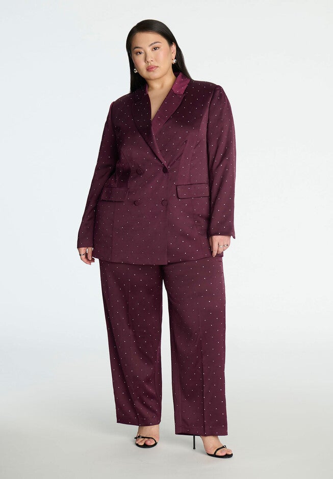 Rhinestone Embellished Trouser