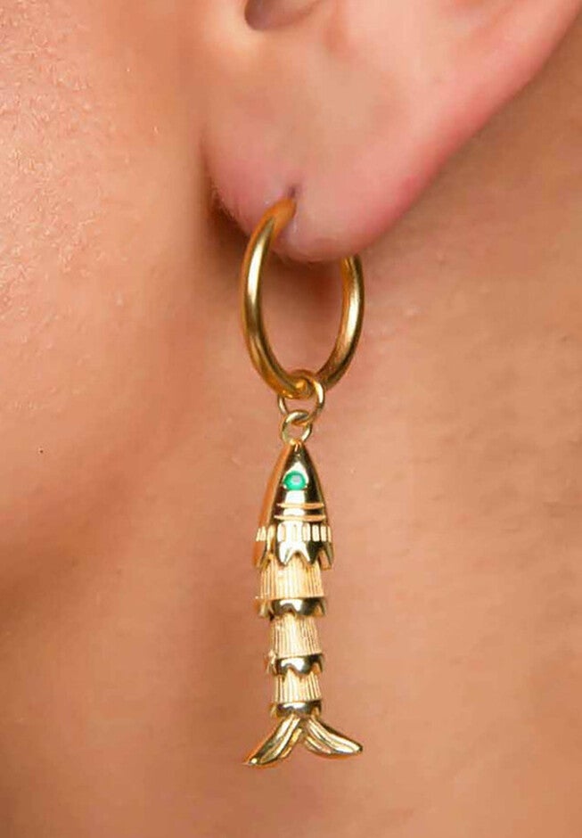 Flipper Earrings, GOLD, alternate image number null