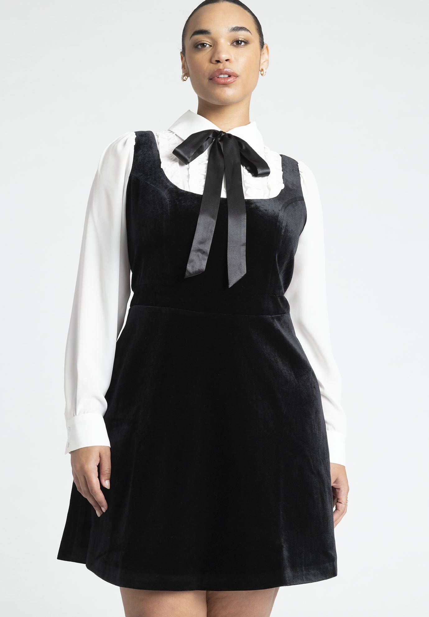Velvet pinafore deals