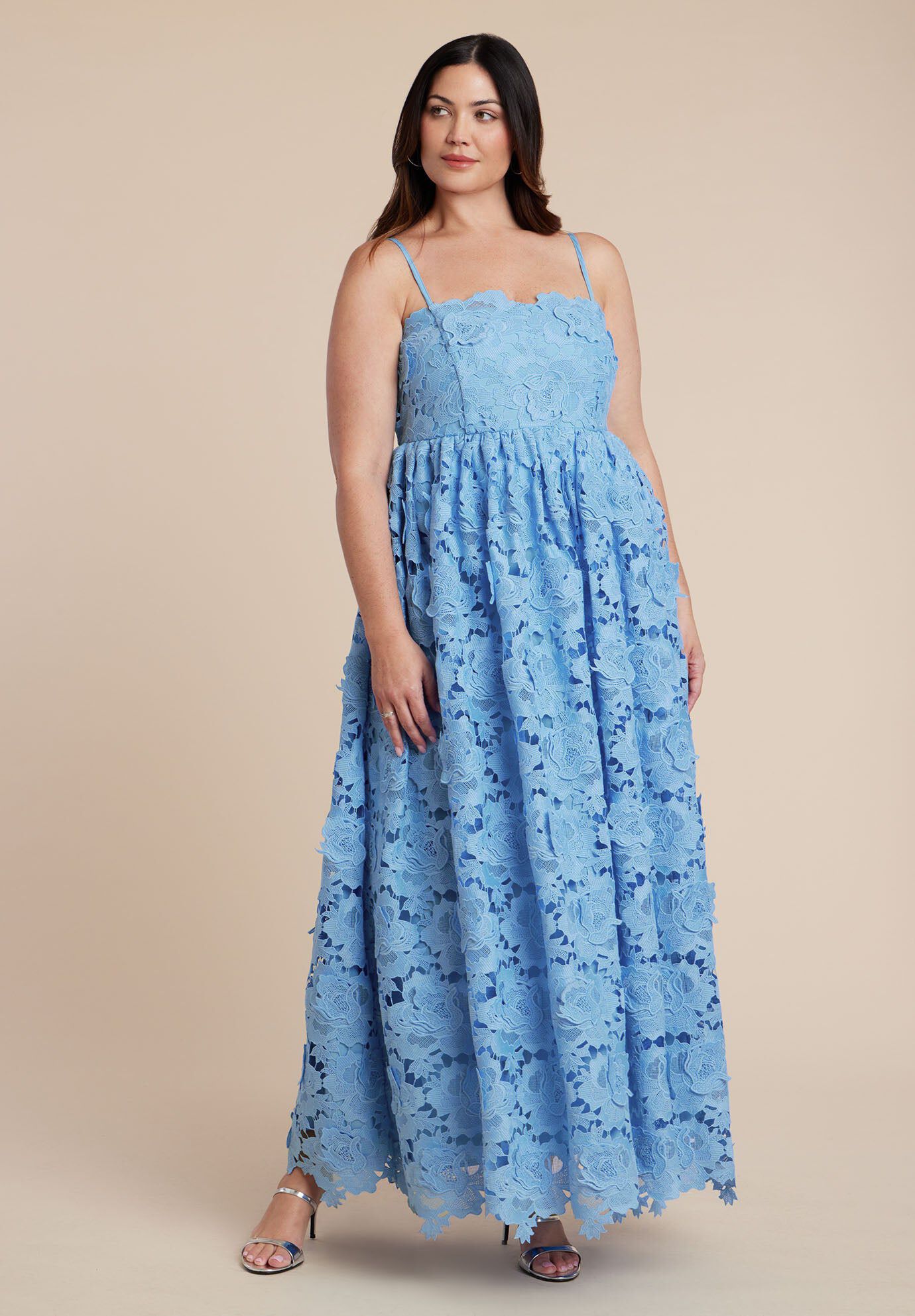 green emerald velvet dress ELOQUII Women's Plus Size Knot Front Pleated Skirt Dress main image 1