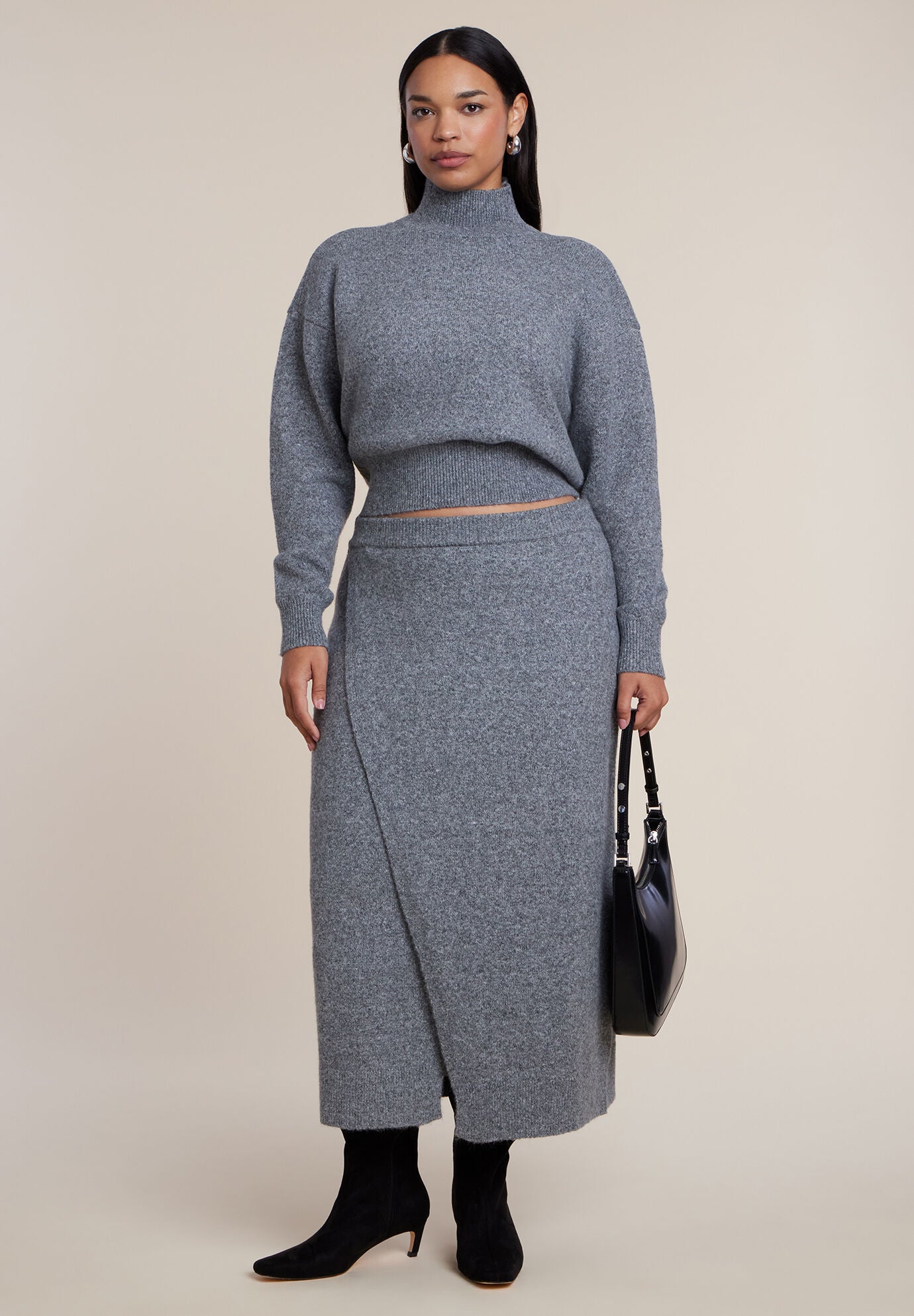 Sweater Wrap Midi Skirt | ELOQUII