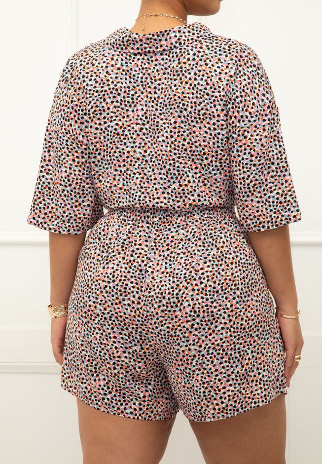 ELOQUII Elements Tie Waist Camp Shirt, , alternate image number null