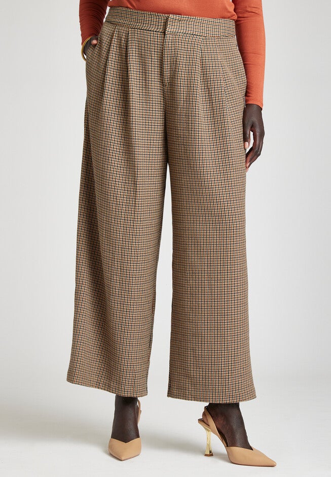 Pleated Wide Leg Pant, , alternate image number null