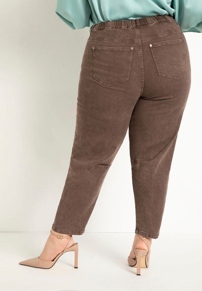 Taper Leg Brown Jean, , on-hover image number null