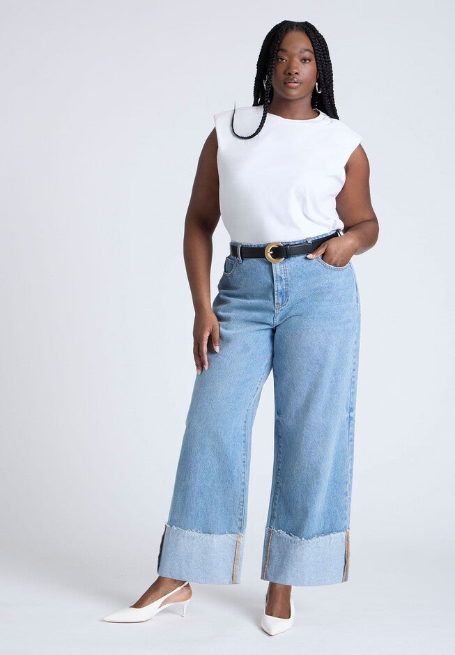 Circle Buckle Belt, BLACK, alternate image number null