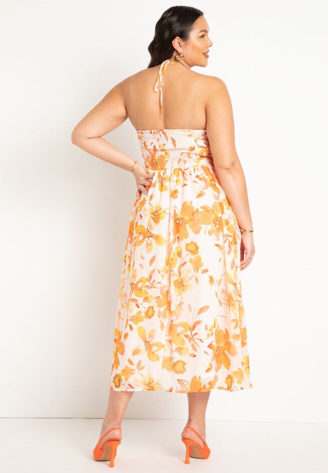 Printed Halter Dress, , alternate image number null