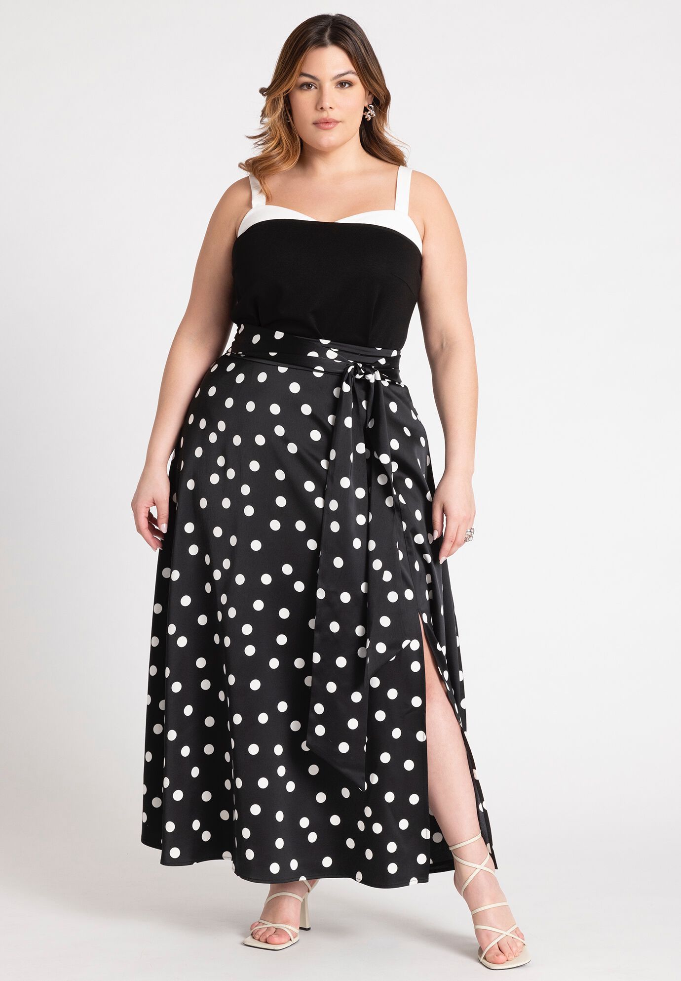 Plus Size Women Maxi Skirt With Tie Waist By (size 30)